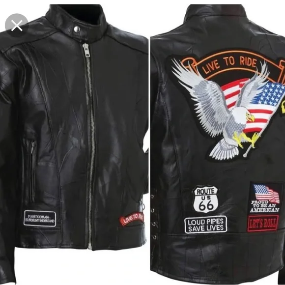 ジャケット・アウター Diamond Plate Jacket Diamond Plate™ Ladies' Rock Design Genuine Buffalo Leather